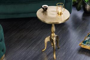 Invicta Interior - Dizajnový príručný stolík SAVOY 55 cm, zlatý