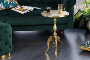 Invicta Interior - Dizajnový príručný stolík SAVOY 55 cm, zlatý