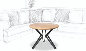 Wooded Konferenční stolek Atlanta z masivu DUB Barva kovu: Černá