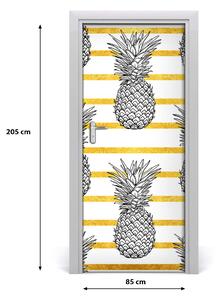 Fototapeta na dvere samolepiace ananás 85x205 cm
