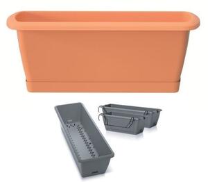 Prosperplast Truhlík s držiakom RESPANA EASYCARE ISE400SW terakota 39,7cm