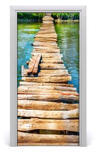 Fototapeta na dvere samolepiace drevený most 95x205 cm
