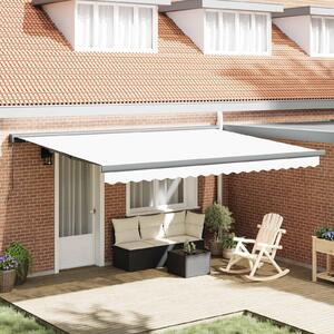 Maison Exclusive – Manuálna markíza, 4 x 3 m, biela, 100% polyester