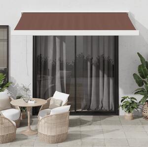 Maison Exclusive – Manuálna markíza, 3 x 2,5 m, hnedá, 100% polyester