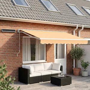 Maison Exclusive – Elektrická solárna markíza, 4 x 2 m, farba piesok, 100% polyester