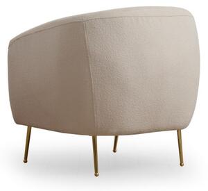 Hanah Home Kreslo Eses krémové/zlaté