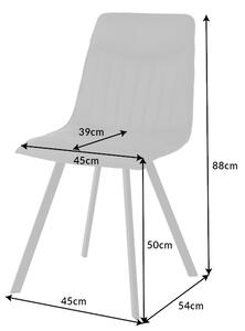 Dizajnová stolička Galinda vintage sivá