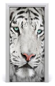 Samolepiace fototapety na dvere biely tiger 95x205 cm