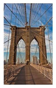 DIMEX | Vliesové fototapety na stenu Brooklynský most MS-2-0005 | 150 x 250 cm | modrá, biela, hnedá