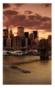DIMEX | Vliesové fototapety na stenu New York MS-2-0002 | 150 x 250 cm | oranžová, hnedá