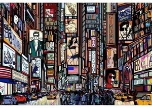 DIMEX | Vliesové fototapety na stenu Námestie Times Square MS-5-0013 | 375 x 250 cm | viacfarebná
