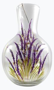 Ručne Maľovaná váza kalich levanduľa, 29cm
