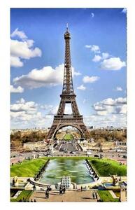 DIMEX | Vliesové fototapety na stenu Paríž MS-2-0025 | 150 x 250 cm | modrá, šedá, biela, zelená