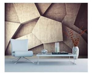 DIMEX | Vliesové fototapety na stenu 3D betónové pozadie MS-5-0037 | 375 x 250 cm | béžová
