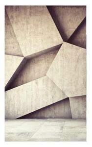 DIMEX | Vliesové fototapety na stenu 3D betónové pozadie MS-2-0037 | 150 x 250 cm | béžová