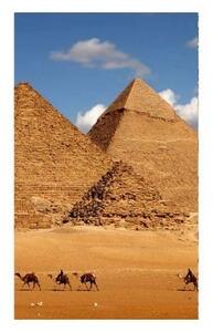 DIMEX | Vliesové fototapety na stenu Egyptská pyramída MS-2-0051 | 150 x 250 cm | modrá, biela, béžová
