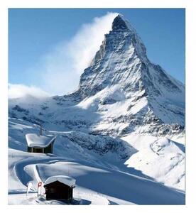 DIMEX | Vliesová fototapeta na stenu Matterhorn MS-3-0073 | 225 x 250 cm | biela, modrá