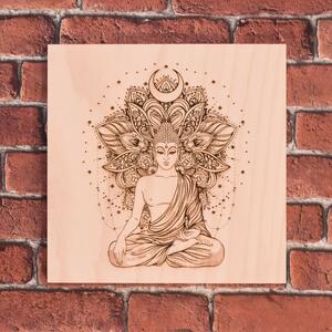 DUBLEZ | Buddha v mandale - 3D obraz na stenu