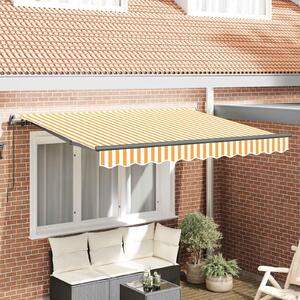 Maison Exclusive – Manuálna markíza, 2,5 x 2 m, prúžkovaná (žltá a biela)