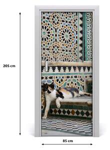 Samolepiace fototapety na dvere Mačka v Maroku 85x205 cm