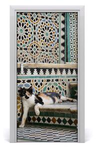 Samolepiace fototapety na dvere Mačka v Maroku 95x205 cm