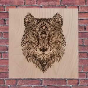 DUBLEZ | 3D drevený obraz - Mystický vlk
