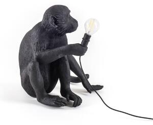 Terasové LED svietidlo Monkey Lamp sediace čierna