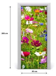 Fototapeta na dvere poľné kvety 85x205 cm