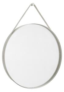 HAY Nástenné zrkadlo Strap Mirror No 2 Ø70, Light Grey