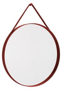 HAY Nástenné zrkadlo Strap Mirror No 2 Ø70, Red