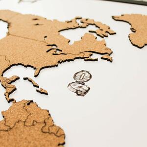 DUBLEZ | Korková mapa sveta na stenu - aj s gravírovaním