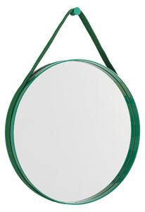 HAY Nástenné zrkadlo Strap Mirror No 2 Ø50, Green