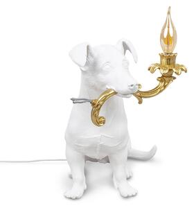 Stolová LED lampa Rio, pes v bielej