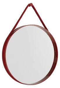 HAY Nástenné zrkadlo Strap Mirror No 2 Ø50, Red