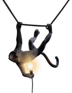 LED svietidlo Monkey Lamp hojdajúce čierna