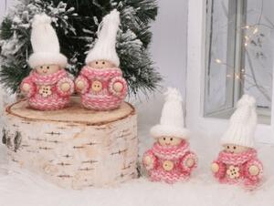 Sempro Vianočné bábiky 215-574R ružové sada 4 kusy
