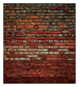 DIMEX | Vliesová fototapeta na stenu Tehlový múr | 225 x 250 cm | červená