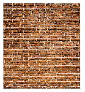 DIMEX | Vliesová fototapeta na stenu Starý tehlový múr | 225 x 250 cm | oranžová, hnedá