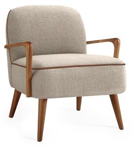 HALMAR Kreslo Pastore svetlobéžové/svetlé orechové