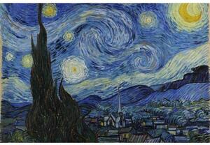 DIMEX | Vliesové fototapety na stenu Hviezdna noc od Vincenta van Gogha MS-5-0250 | 375 x 250 cm | modrá, žltá, čierna