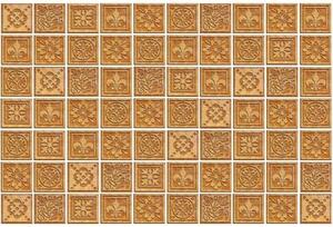 DIMEX | Vliesové fototapety na stenu Žulové kachličky MS-5-0274 | 375 x 250 cm | oranžová
