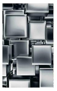 DIMEX | Vliesové fototapety na stenu 3D metalové kocky MS-2-0285 | 150 x 250 cm | metalická, čierna