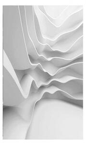DIMEX | Vliesové fototapety na stenu 3D Futuristická vlna MS-2-0295 | 150 x 250 cm | biela, šedá