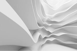 DIMEX | Vliesové fototapety na stenu 3D futuristická vlna MS-5-0295 | 375 x 250 cm | biela, šedá
