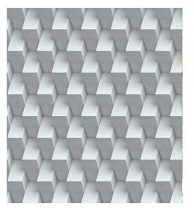 DIMEX | Vliesová fototapeta na stenu 3D kubický múr | 225 x 250 cm | biela, šedá