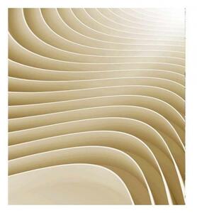 DIMEX | Vliesová fototapeta na stenu 3D vlny MS-3-0296 | 225 x 250 cm | zlata