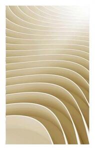 DIMEX | Vliesové fototapety na stenu 3D vlny MS-2-0296 | 150 x 250 cm | béžová