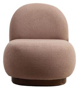 Hanah Home Kreslo Tina bouclé cappuccino/orech