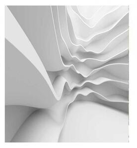DIMEX | Vliesová fototapeta na stenu 3D futuristická vlna MS-3-0295 | 225 x 250 cm | biela, šedá