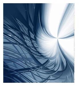 DIMEX | Vliesová fototapeta na stenu Abstraktné linky MS-3-0294 | 225 x 250 cm | modrá, biela